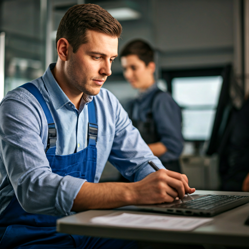 Professional technician working