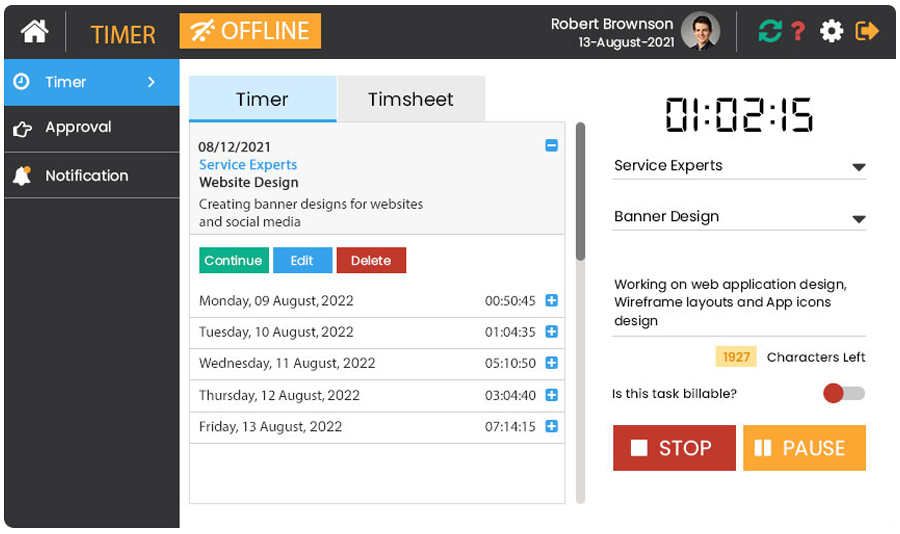 offlinetimetracking