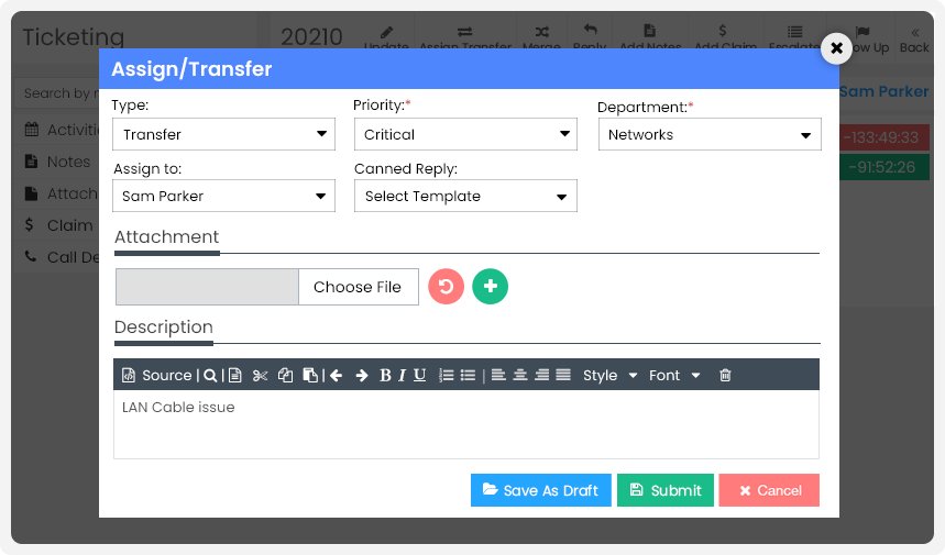 Compliant Transfer of Tickets