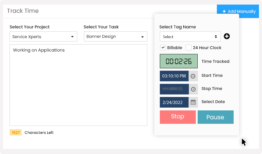 Built-In Time Tracker